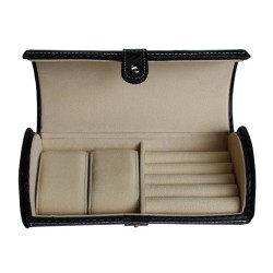 TRAVELERS CASE FOR 2 WATCHES SW-3411CF-BL