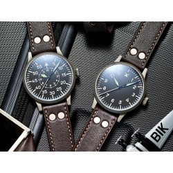 Niemiecki zegarek lotniczy Laco Saarbrucken Automatic 45mm 861752 na brązowym skórzanym pasku