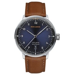 Iron Annie Bauhaus Orologio Da Uomo 5044-2 - Quarzo Svizzero, Cassa 40 Mm, Pelle Italiana, Made In Germany