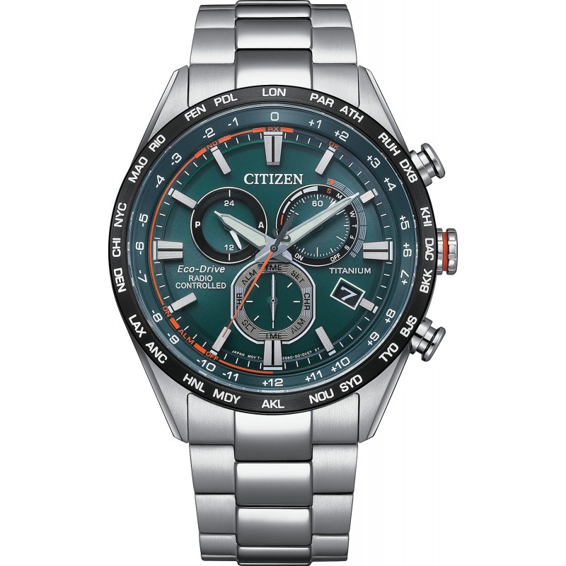 CITIZEN ECO-DRIVE RADIO CONTROLLED TITANIUM CHRONGRAPH CB5945-82X