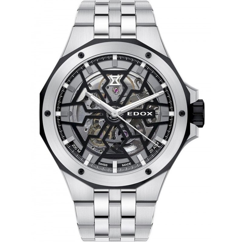 Zegarek Edox Delfin Mecano Skeleton Automatic 43mm – pełny widok