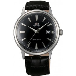 Zegarek męski Orient Bambino Automatic TAC00004B0 z czarną tarczą i skórzanym paskiem
