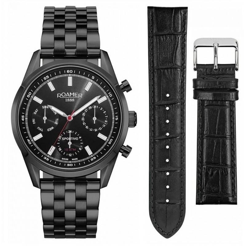 Roamer Sportivo Limited Edition 856982 48 55 70 – zegarek męski 43mm na stalowej bransolecie, Swiss Made, limitowana edycja