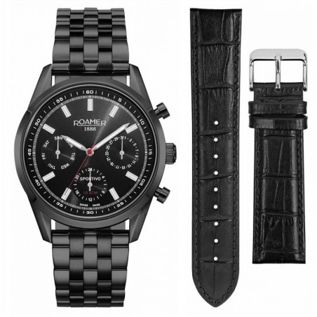 Roamer Sportivo Limited Edition 856982 48 55 70 – zegarek męski 43mm na stalowej bransolecie, Swiss Made, limitowana edycja