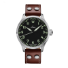 Widok frontowy zegarka Laco Augsburg 42 mm z klasyczną tarczą pilota typu A.