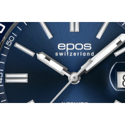 Niebieska tarcza z indeksami – Epos Sportive Diver 3504.131.96.16.56