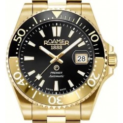 Zbliżenie na tarczę zegarka Roamer Premier Automatic – precyzyjne wskazówki i indeksy.