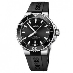 Oris Aquis Date Automatic 43,5mm 01 733 7730 4134 – zegarek męski, niebieska tarcza, gumowy pasek, diver 300M
