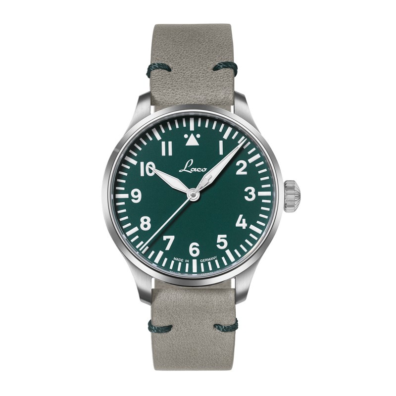 Zegarek męski Laco Pilot Augsburg Automatic 39mm z zieloną tarczą