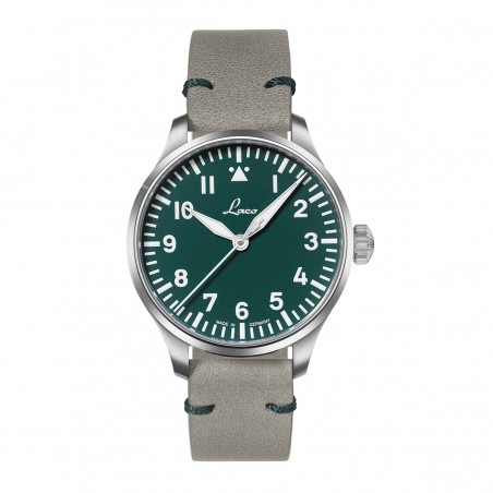 Zegarek męski Laco Pilot Augsburg Automatic 39mm z zieloną tarczą
