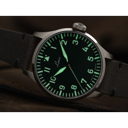 Zielony zegarek Laco Pilot Augsburg Automatic 862189 w stalowej kopercie, SuperLuminowa
