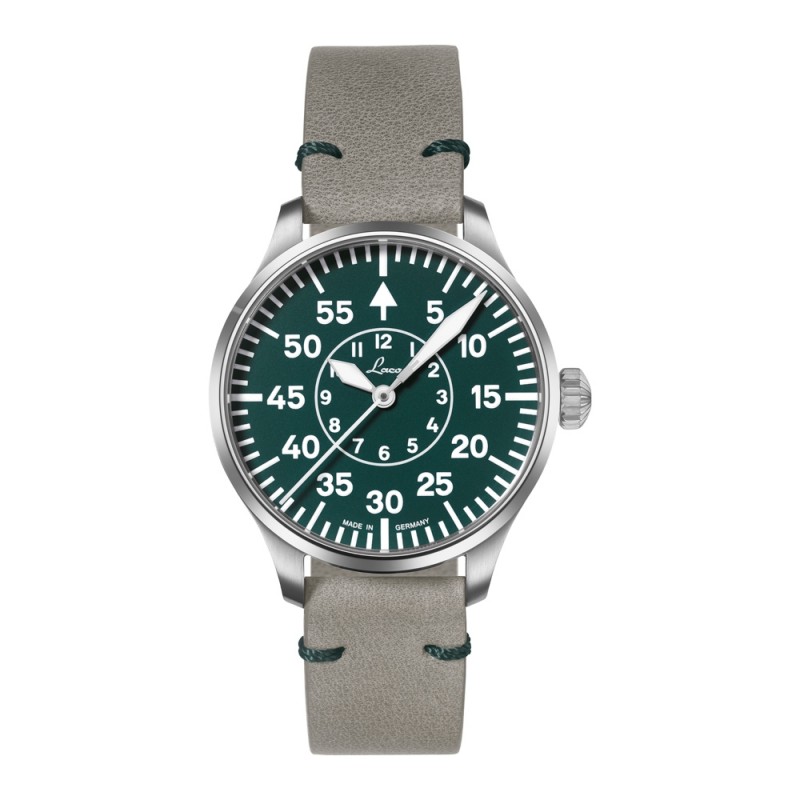 Zegarek męski Laco Pilot Aachen Automatic 39mm z zieloną tarczą