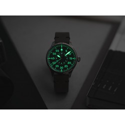 Zielony zegarek lotniczy Laco Aachen 862190 z tarczą typu B SuperLuminowa