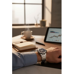 Zegarek Edox Delfin Mecano Skeleton na nadgarstku modela