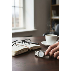 Widok koperty G. Gerlach Sanatio 39mm – stal szlachetna i precyzyjne wykończenie.