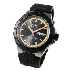 Zegarek Edox 88008-37GNCA-GBEI – detal koronki i logotypu Edox.