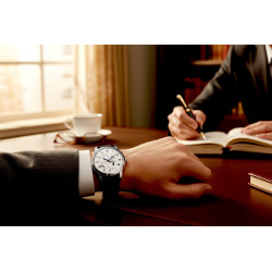 Zegarek Orient Sun & Moon na męskim nadgarstku w eleganckiej stylizacji