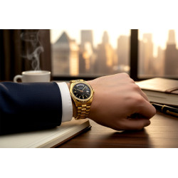 DOXA Day-Date na nadgarstku – elegancki męski styl.