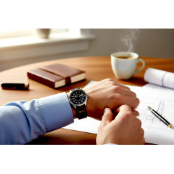 Zegarek Laco Aachen noszony na nadgarstku – ukazujący wygląd na ręce