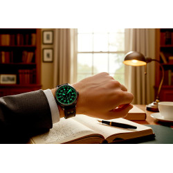 Zegarek Laco Aachen w warunkach słabego oświetlenia – czytelność indeksów