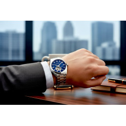 Zegarek Bulova 96A275 na nadgarstku – elegancki styl męski.