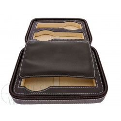 TRAVELERS CASE FOR 4 WATCHES SW-1150DBR