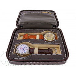 TRAVELERS CASE FOR 4 WATCHES SW-1150DBR