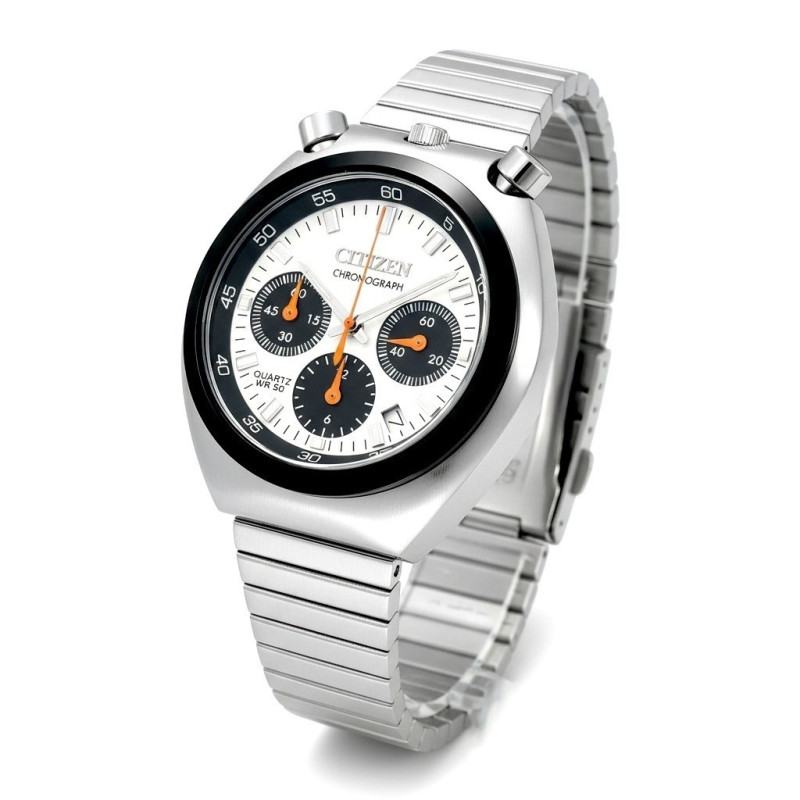 Citizen Tsuno Bullhead AN3660-81A chronograph 38 mm white dial