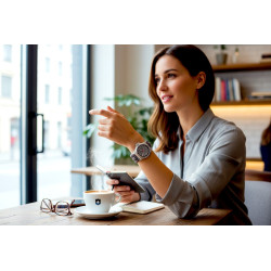 Zegarek Victorinox I.N.O.X. na nadgarstku w codziennym looku