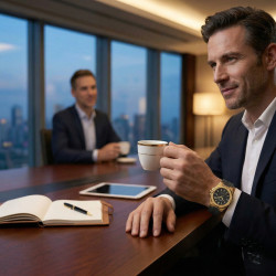 Epos Sportive Automatic 3506.132.22.15.55 na nadgarstku w stylizacji biznesowej