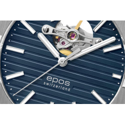 Niebieska tarcza typu open heart – Epos Sport Open Heart Automatic 41mm