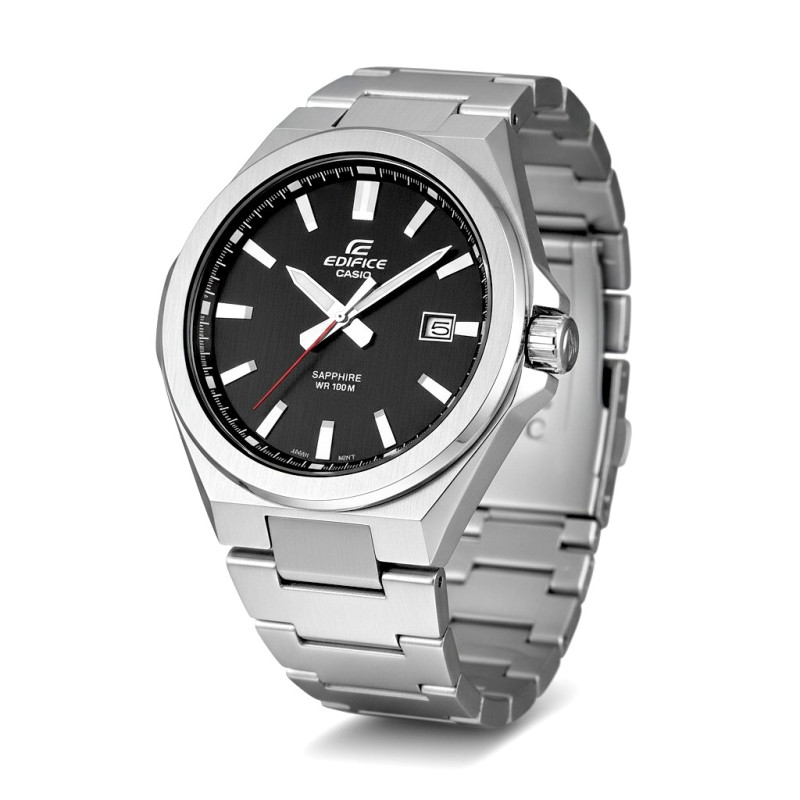Casio Edifice EFB-108D – czarna tarcza, stal i elegancki sportowy styl
