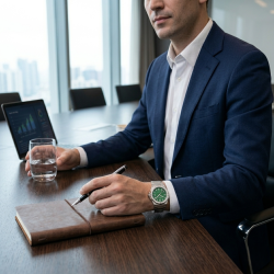 Epos Sportive Automatic 3506.132.20.13.30 na nadgarstku w stylizacji biznesowej