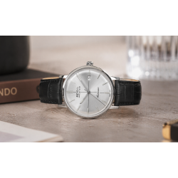 Okrągła koperta 39mm ze srebrnej stali szlachetnej