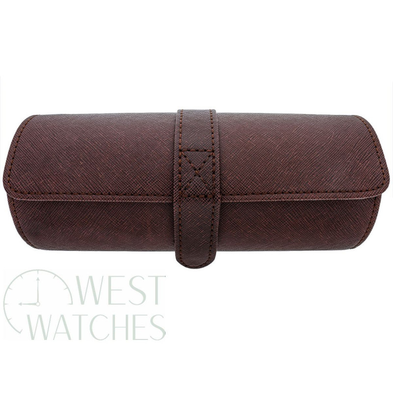 TRAVELERS CASE FOR 3 WATCHES SW-3502DBR