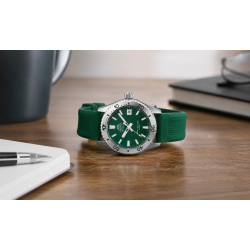 Zielona tarcza 40 mm przykryta szkiełkiem szafirowym