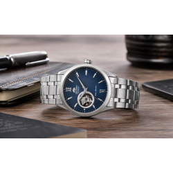 Niebieska tarcza 38 mm przykryta szkiełkiem szafirowym
