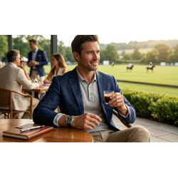 Orient Bambino Classic Automatic RA-AC0023E30B na nadgarstku w stylizacji eleganckiej