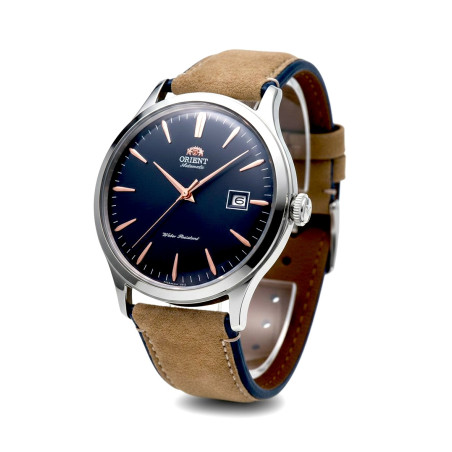 Orient Classic Bambino V4 RA-AC0P02L30B – zegarek męski 42mm, granatowa tarcza, automatyczny mechanizm, elegancki styl.