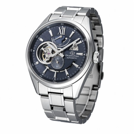 Zegarek męski ORIENT STAR Contemporary Semi Skeleton Automatic RE-AV0132L00B - widok z przodu