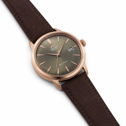 Zegarek męski Orient Bambino Automatic z brązowym paskiem skórzanym