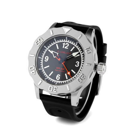 Potężny zegarek męski G.Gerlach Bathyscaphe 44mm z grafitową tarczą