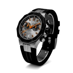 Zegarek męski Edox Delfin Chronograph 10113 37GNCA GNO z szarą tarczą