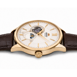 Elegancka złota koperta 42 mm ze stali nierdzewnej – klasyczny styl Orient