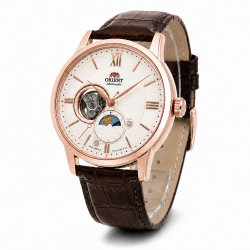 Orient Sun&Moon Open Heart Automatic RA-AS0009S10B - widok z przodu