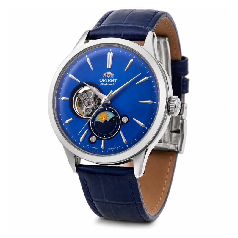Orient Sun&Moon Open Heart Automatic RA-AS0103A10B - widok z przodu