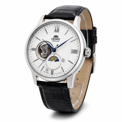 Orient Sun&Moon Open Heart Automatic RA-AS0011S10B - widok z przodu