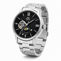 Orient Sun&Moon Open Heart Automatic RA-AS0008B10B - widok z przodu