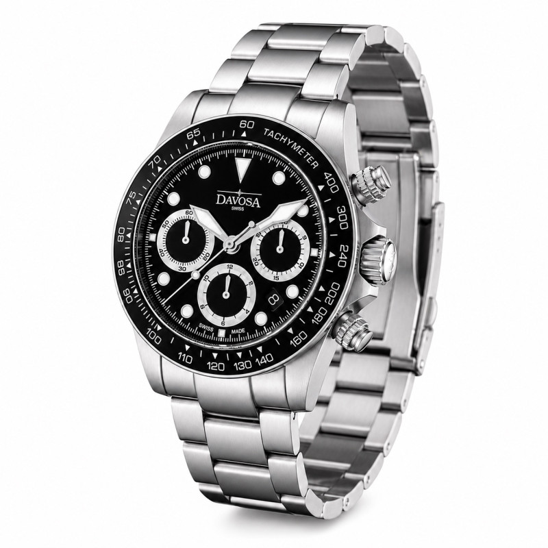 Luksusowy zegarek męski Davosa Ternos Professional Chronograph 161.543.50 - widok z przodu