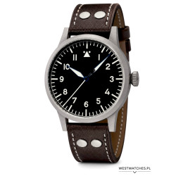 Niemiecki zegarek lotniczy Laco Saarbrucken Automatic 45mm 861752 na brązowym skórzanym pasku
